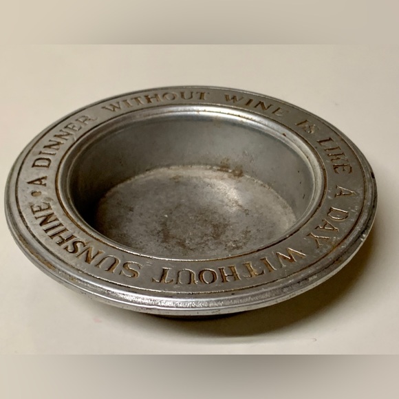 Mid Century Vintage Felt Lined Wilton Armetale RWP Solid Pewter Wine Coaster - Picture 15 of 16